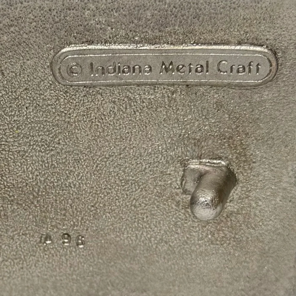 Indiana Metal Craft Vintage‎ 1996 Mountain Lake Enamel Belt Buckle Pewter Tone